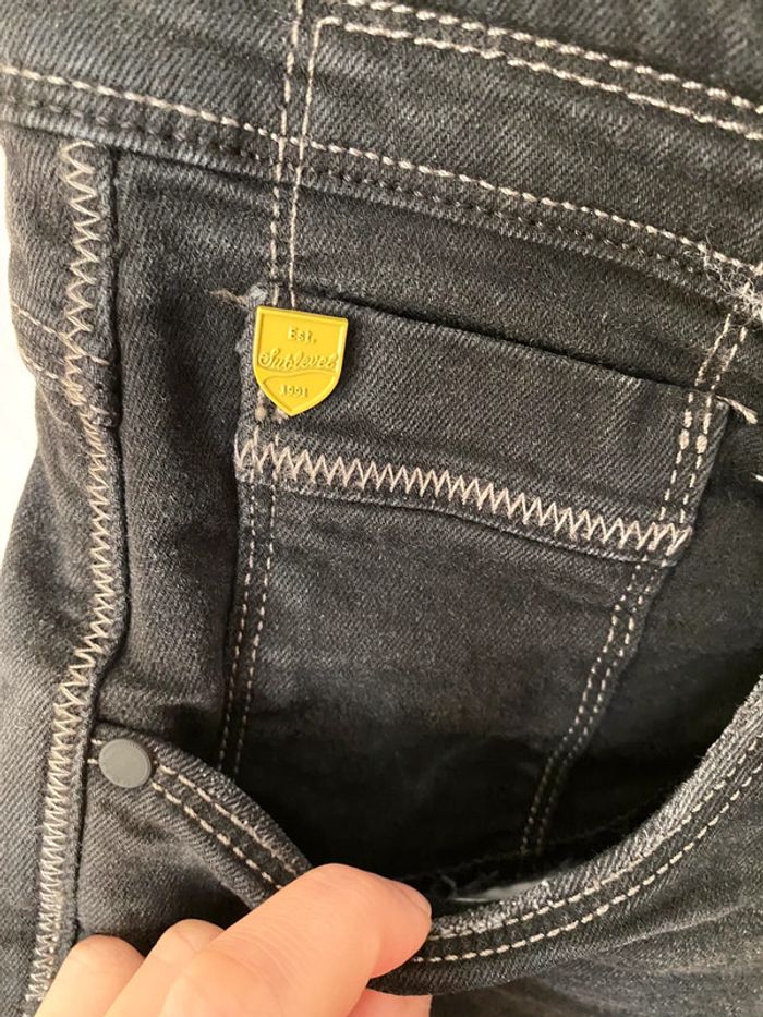 Superbe beau jean noir effet dégradé blanc Homme neuf avec étiquette taille 40 Sublevel - photo numéro 5