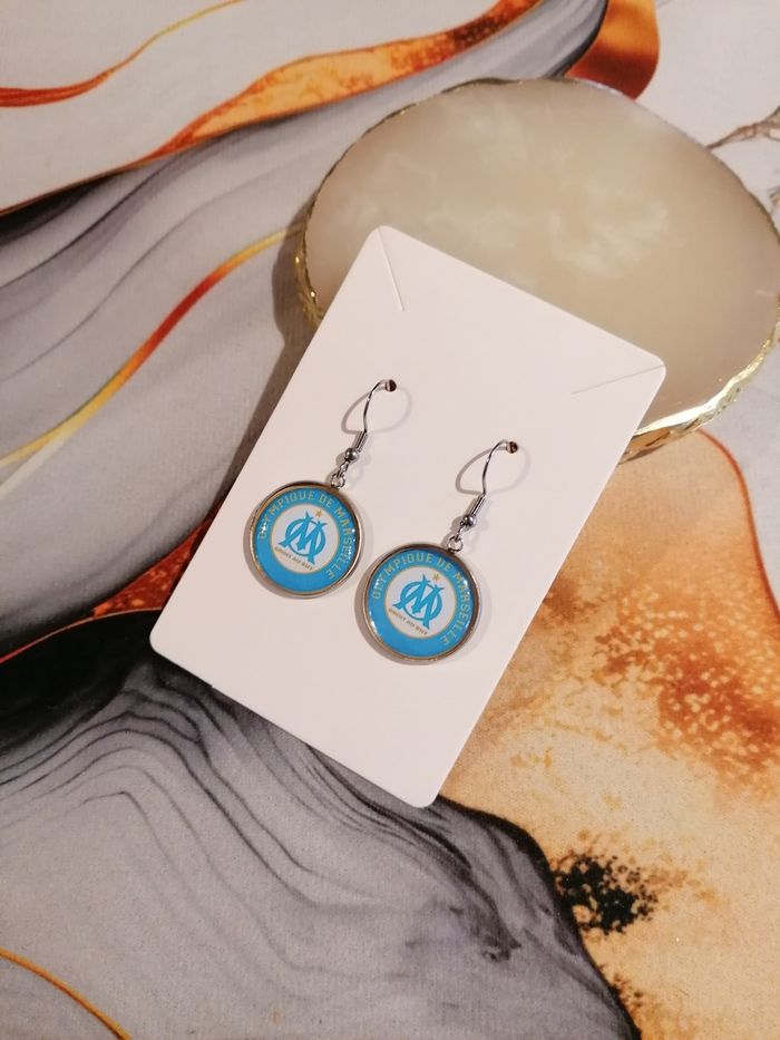 Boucle d'oreille olympique de Marseille - photo numéro 2