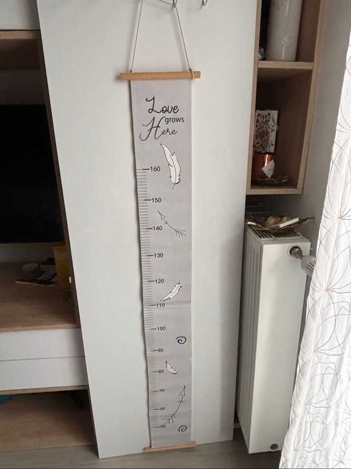 Toise ruban  de croissance enfant mesure accroche mural - photo numéro 2