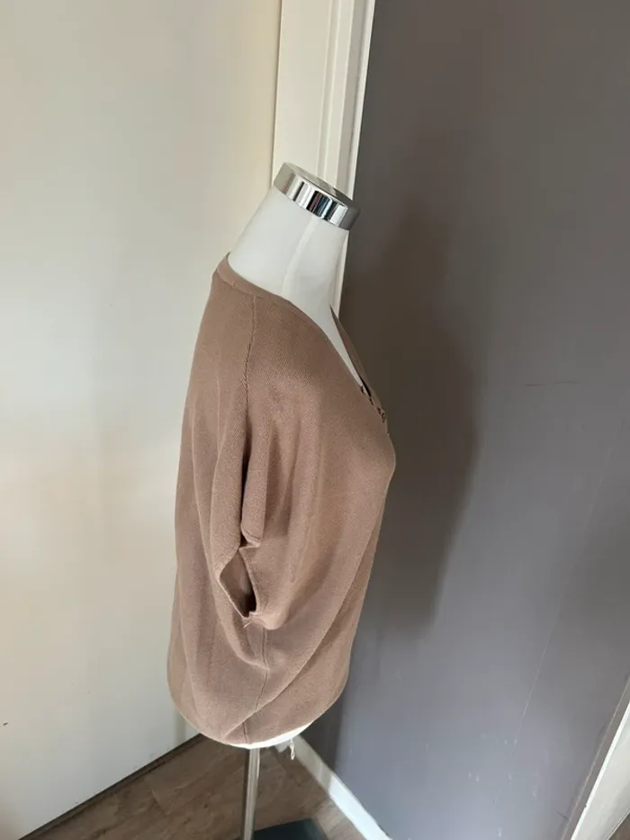 Morgan pull fin sans manches Camel,taille M/38 - photo numéro 7