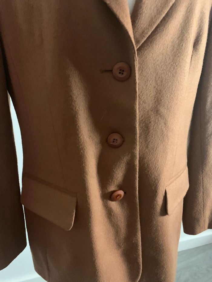 Blazer Camel Laine vierge et Cachemire Vintage T42 XL - photo numéro 3