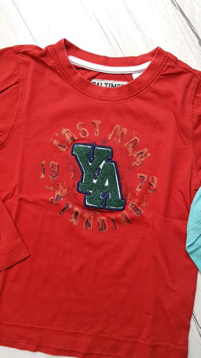 Lot de 2 tee shirts manches longues garçon 5ans la redoute vertbaudet - photo numéro 2