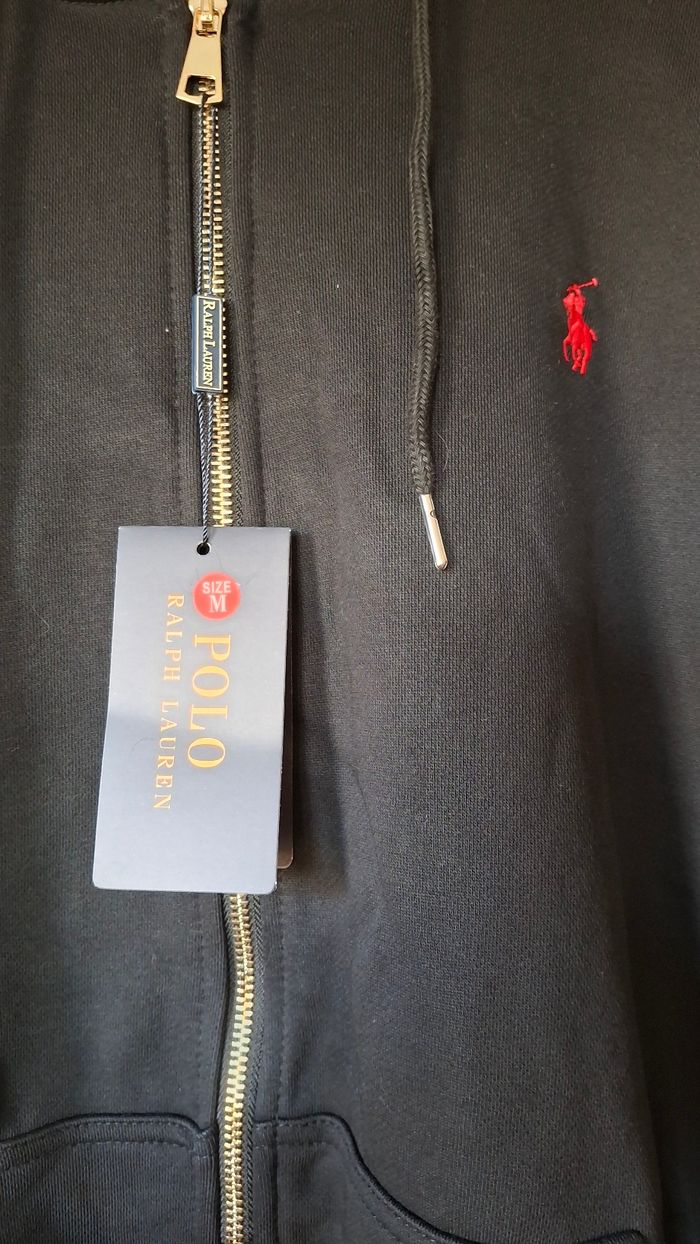 Gilet à capuche noir  Ralph Lauren taille M - photo numéro 3