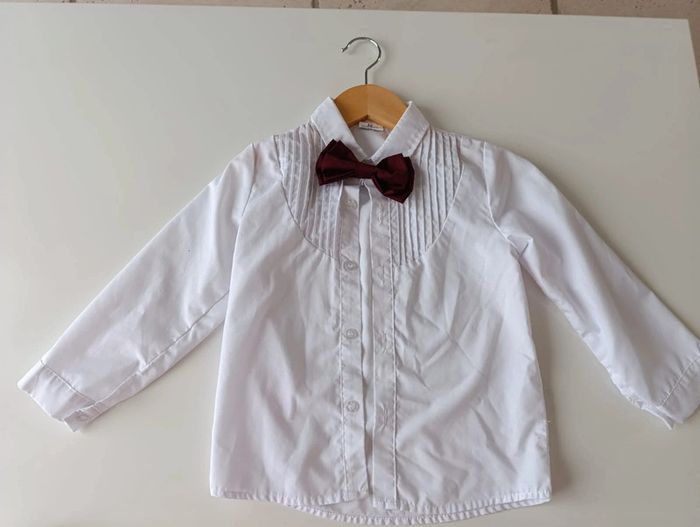 Costume bordeaux 5 ans nœuds papillon style vintage - photo numéro 3