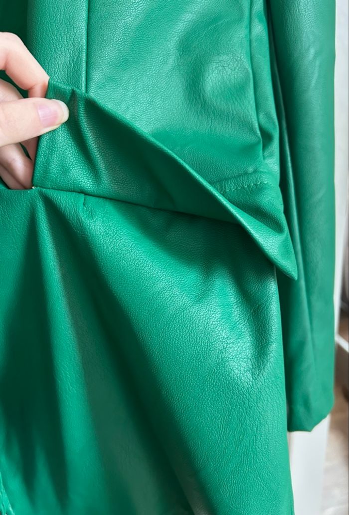 Veste de blazer verte unie Similicuir New Collection Taille Unique - photo numéro 4