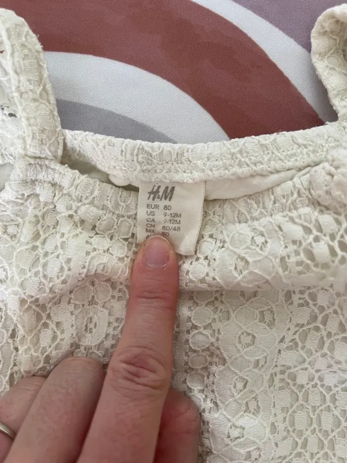 Combi-short bébé fille – H&M – Taille 80 - photo numéro 2