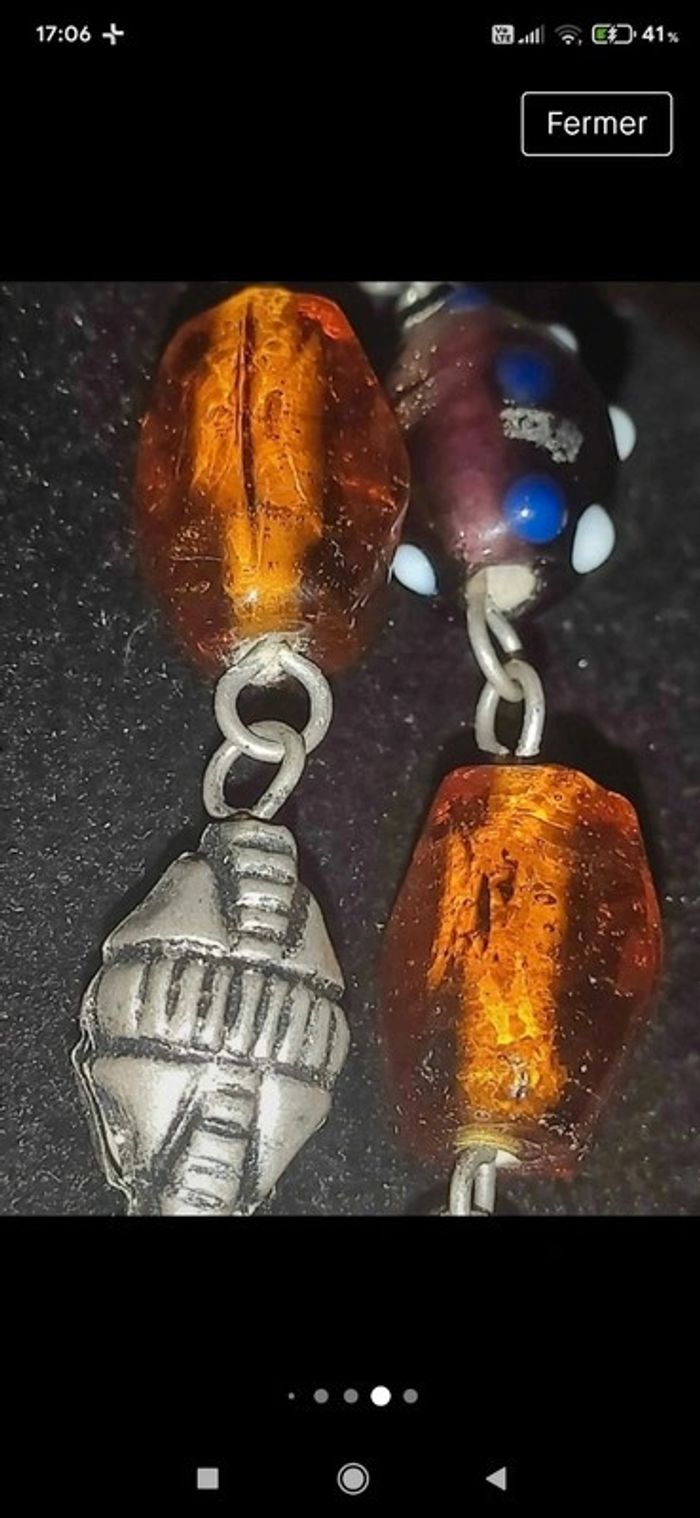 Collier perles de verre - photo numéro 3