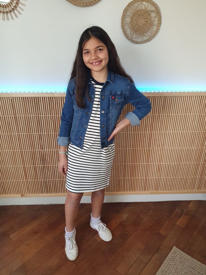 Veste en jean Coeur Taille 12 ans - photo numéro 2