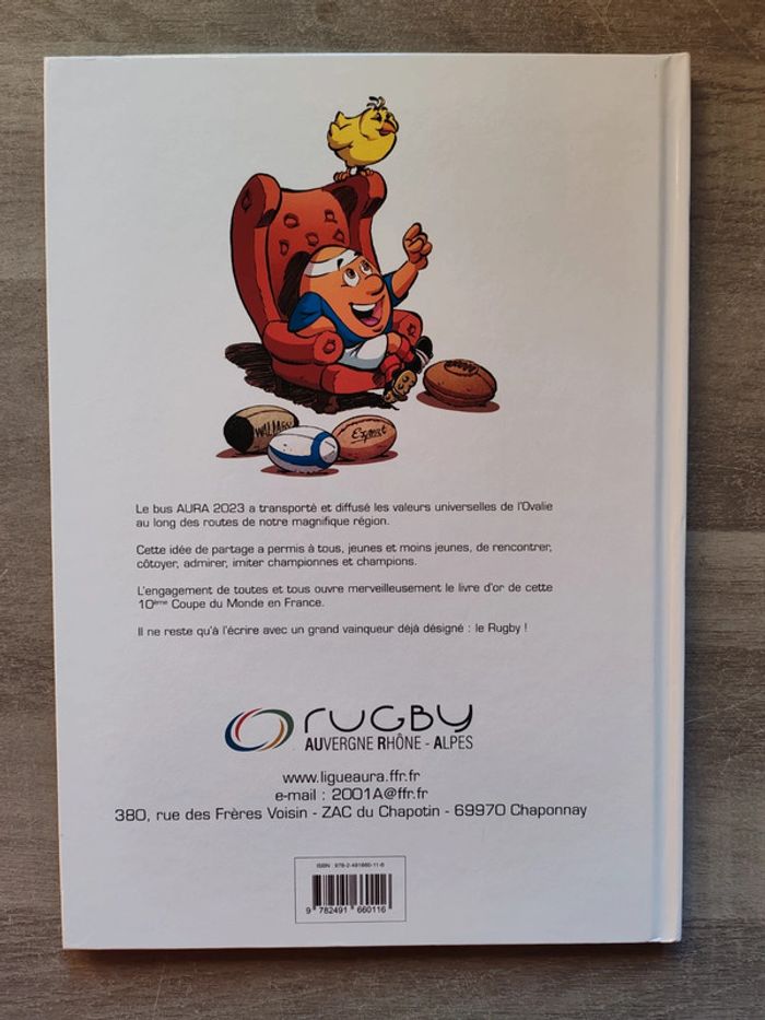 Livre bd Auvergne Rhône-Alpes rugby Tour 2023 le partage des valeurs - photo numéro 2