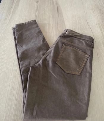 Magnifique jean enduit  Skinny bronze irisé 36