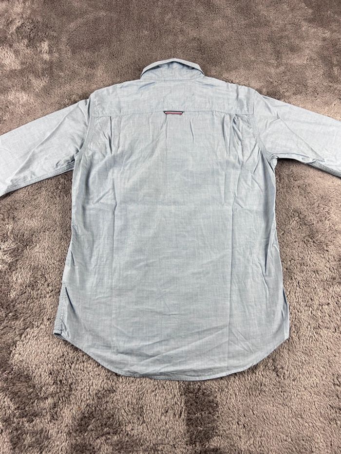 Chemise bleu clair Tommy Hilfiger 100% coton Regular Fit logo brodé Taille S - photo numéro 3