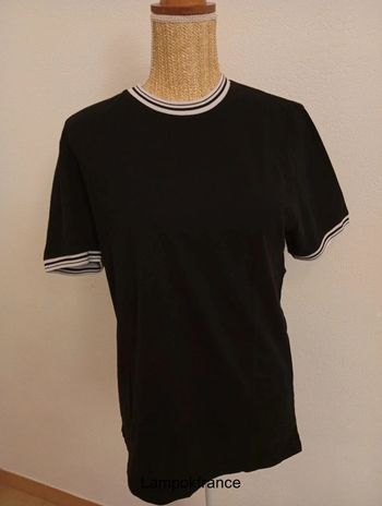 Brave Soul - T-shirt à bords contrastants - Noir taille m