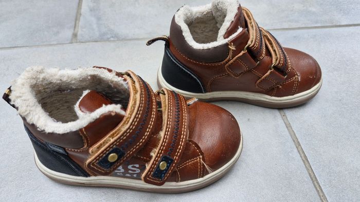 Chaussures montantes / boots garçon marron fourrées - photo numéro 6