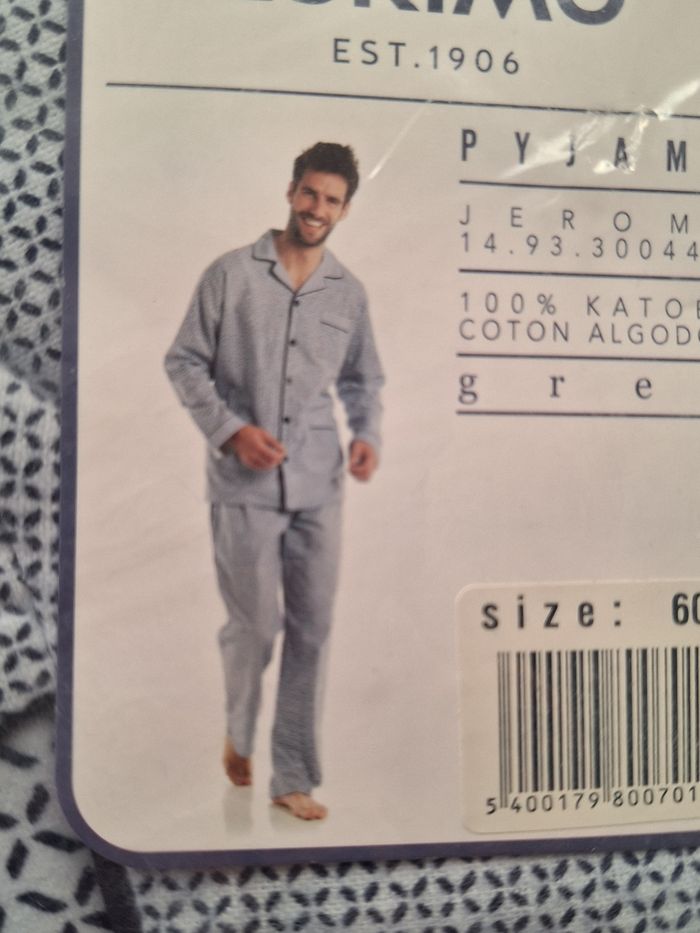 Pyjama homme grande taille imprimé deux pièces - photo numéro 3
