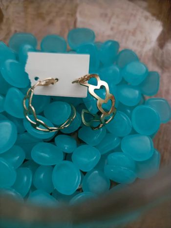 Boucles d'oreilles fantaisie coeurs