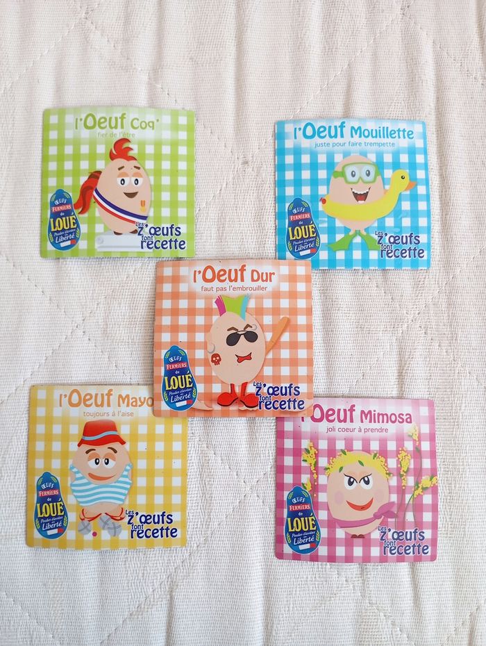 Lot de 5 magnets aimants frigo Loué