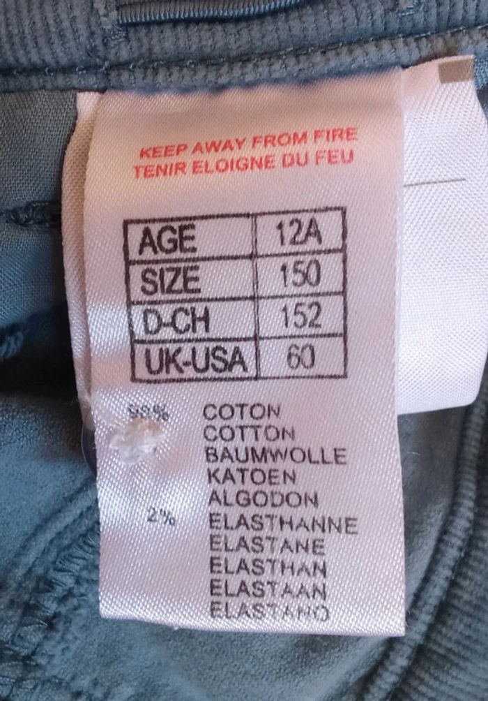 Pantalon velours côtelé Cyrillus 12 ans - photo numéro 8