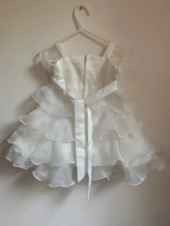 Robe de cérémonie blanche bébé – 12 mois – Boutique indépendante - photo numéro 4