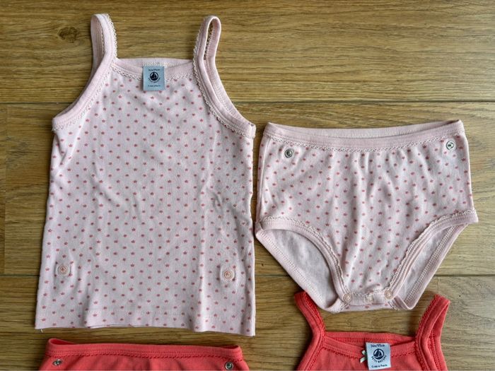 Lot de bodies-culottes 2 en 1 bébé fille Petit Bateau 36M - photo numéro 3