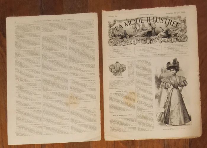 Journal la mode illustrée supplément 16 juin 1895 N°24 vintage - photo numéro 2