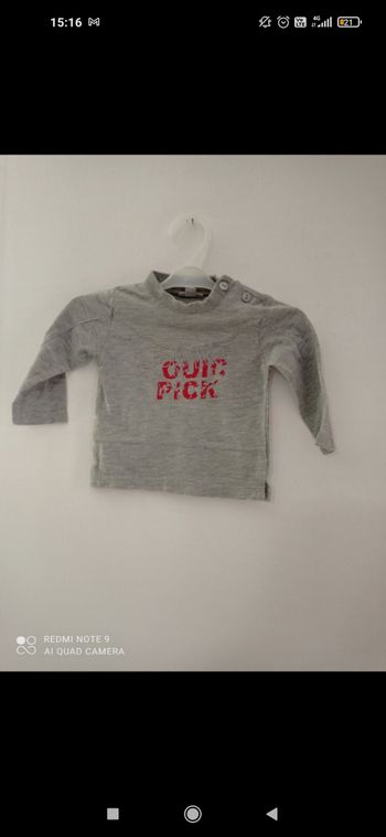 T-shirt pick ouic 6 mois
