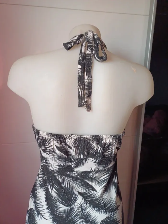 Robe dos nu motifs feuille taille 42 - photo numéro 5