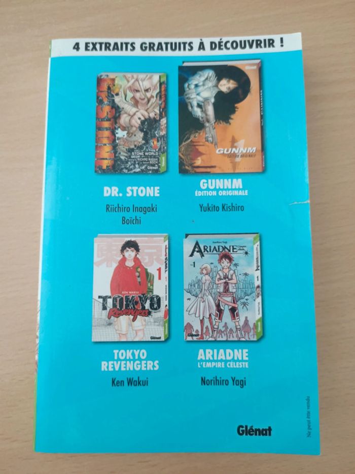 Manga 4 extraits (Dr.stone / gunnm / Tokyo revengers / ariadne l'empire céleste) (éditions glenat) - photo numéro 2