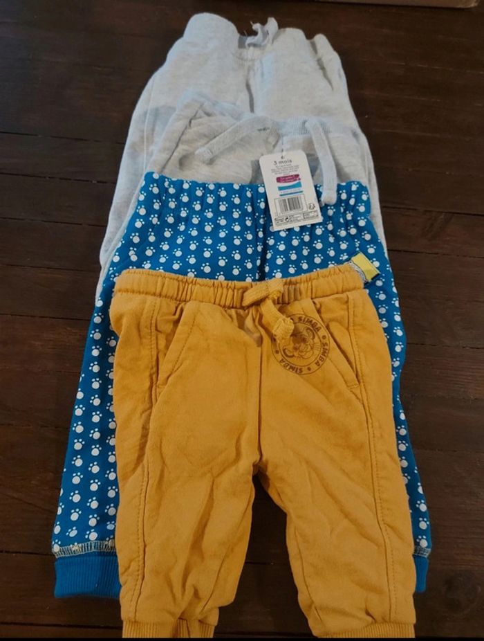 Lot 9 pantalons bebe 3 mois - photo numéro 2