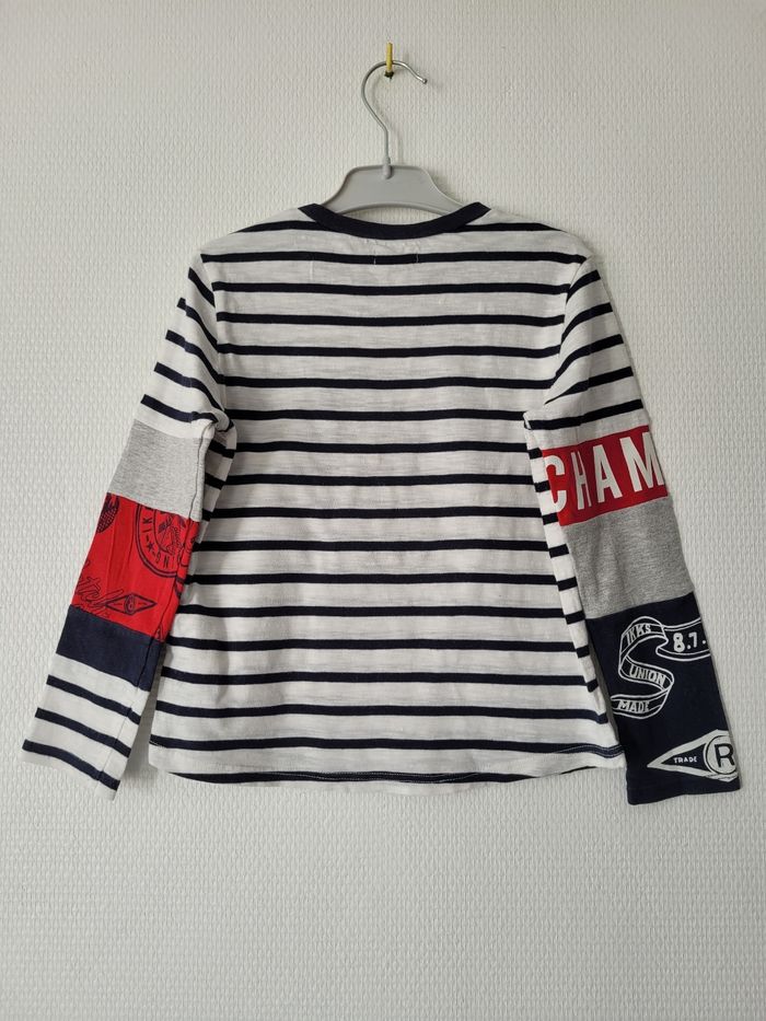 T-shirt rayé course IKKS 5 ans TBE - photo numéro 6