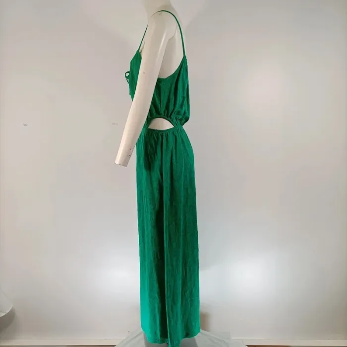Robe longue verte ajourée dos - CMT Atelier - taille 38 - A128 - photo numéro 3