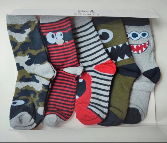 Lot* de 5 paires de chaussettes rigolotes pour enfants pointure 34/37 - photo numéro 4
