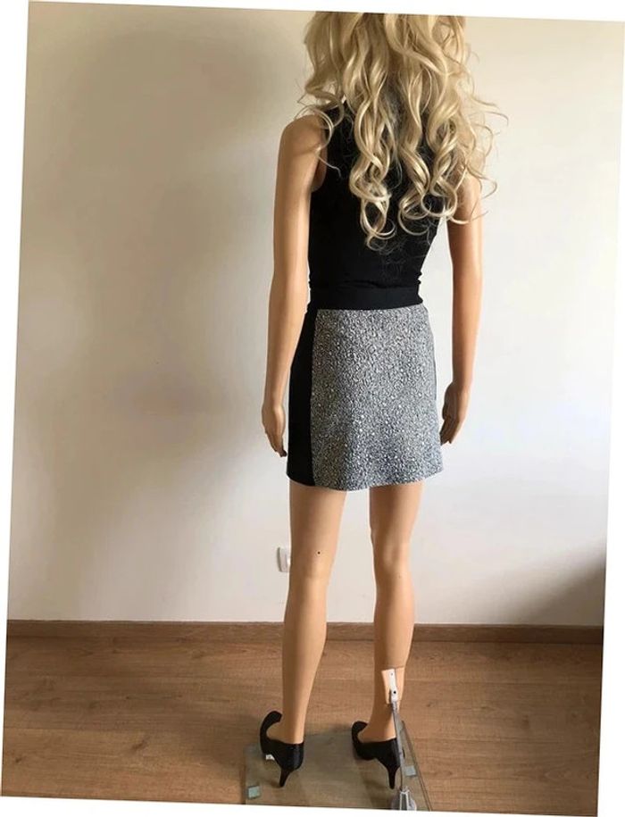 Jupe courte noire et blanche Cop Copine taille S TBE - photo numéro 10