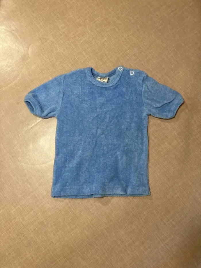 T-shirt éponge bleu Absorba vintage années 80 – Made in France – 6 mois