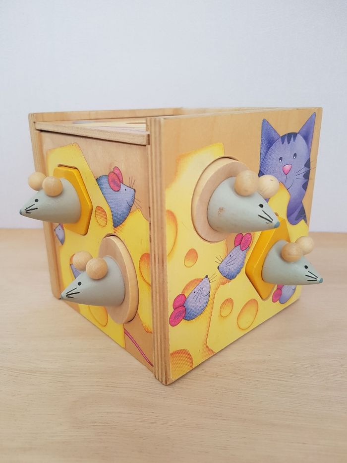 Chelona boîte à formes en bois Mouse box - photo numéro 6