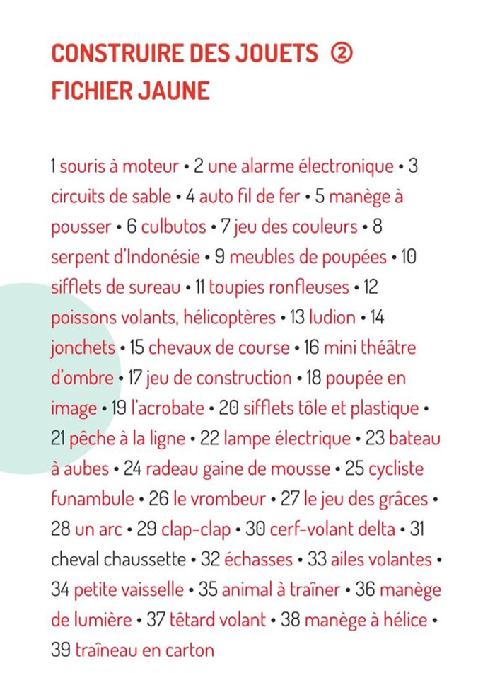 Jouets à construire 2 (39 fiches) Céméa - photo numéro 3
