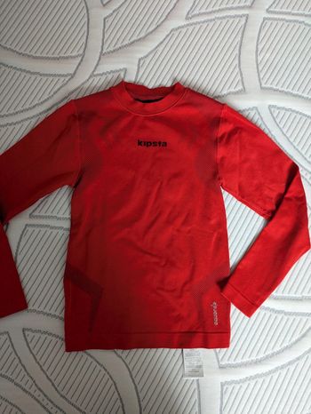 Tee shirt sous vêtement thermique kipsta 8 ans rouge