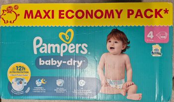 1 paquets de couches pampers t4 par 108 neuf