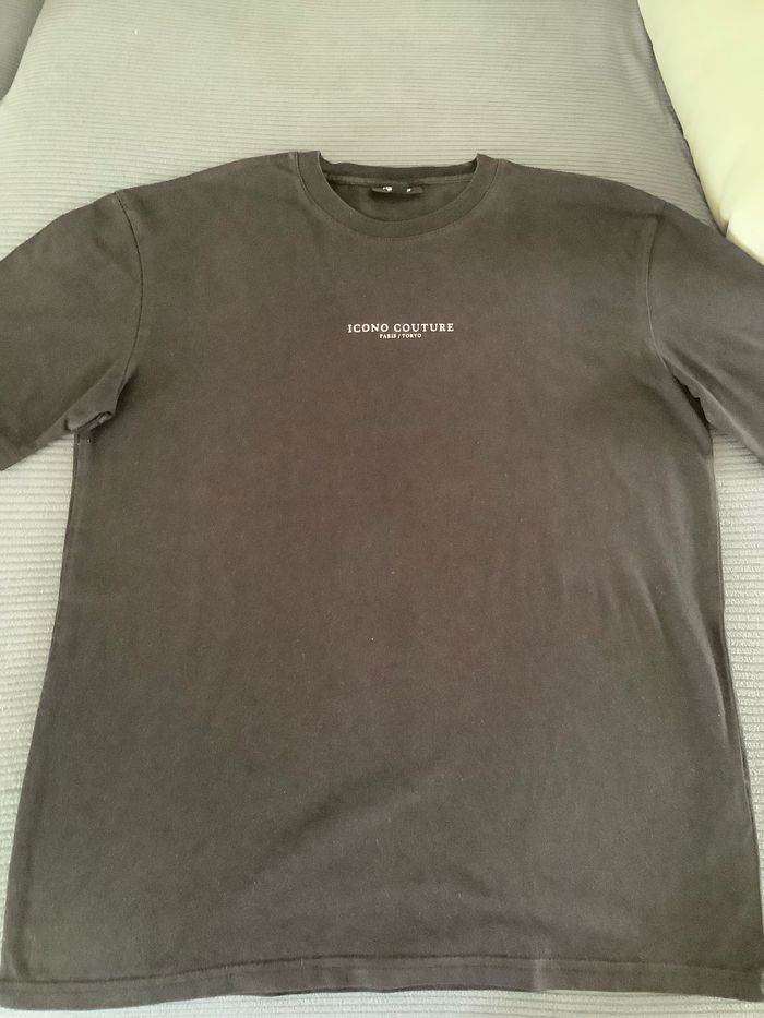 T-shirt noir avec inscription Icono Couture Paris/Tokyo Taille M