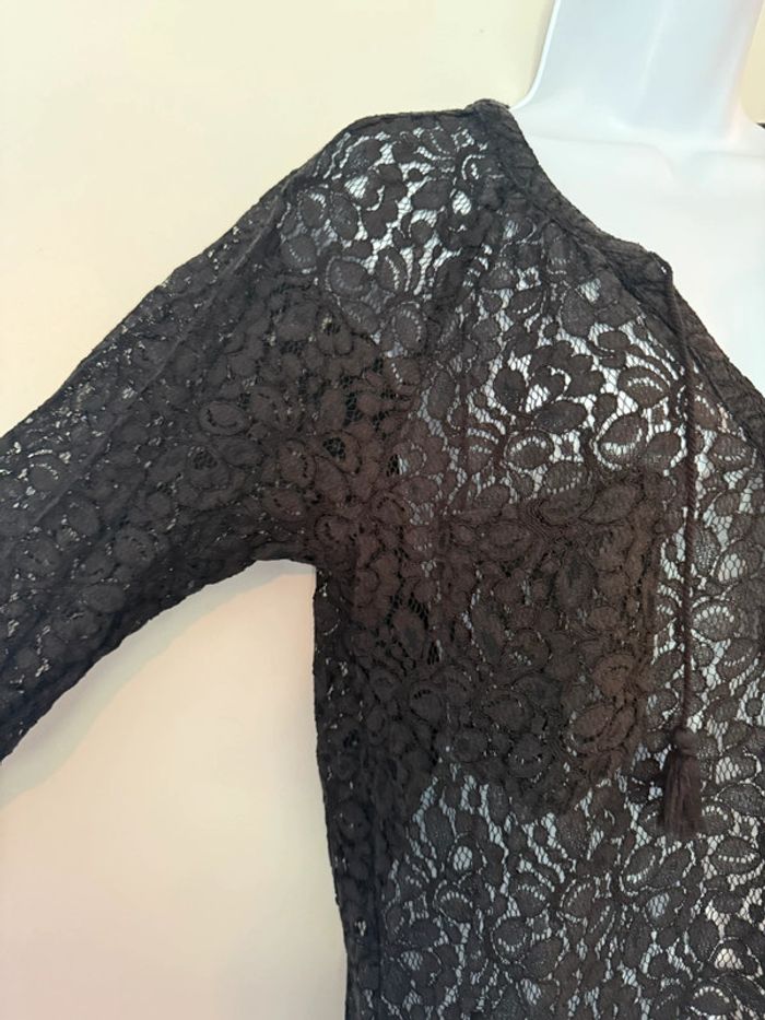 Haut noir dentelle Le temps des cerises - photo numéro 2