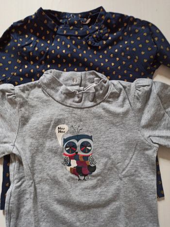 Lot de 2 t-shirts col montant