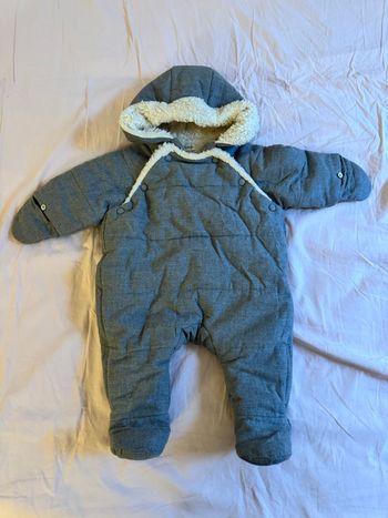 Combinaison pilote Natalys 3 mois Grise