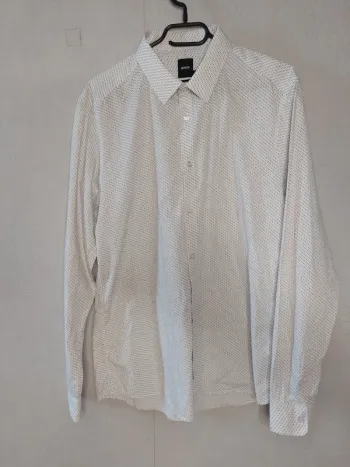 Chemise blanche slim  imprimé "Brice"