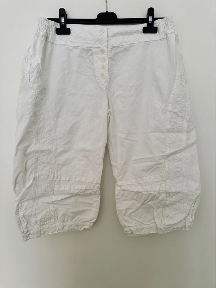 Short lin blanc Taille 7 La Cotonnière