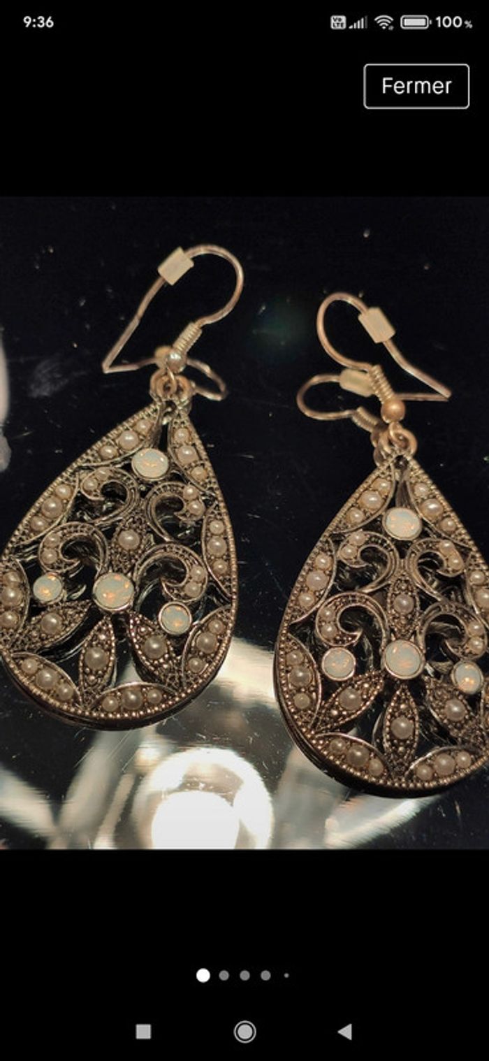 Boucles d'oreilles vintage - photo numéro 2