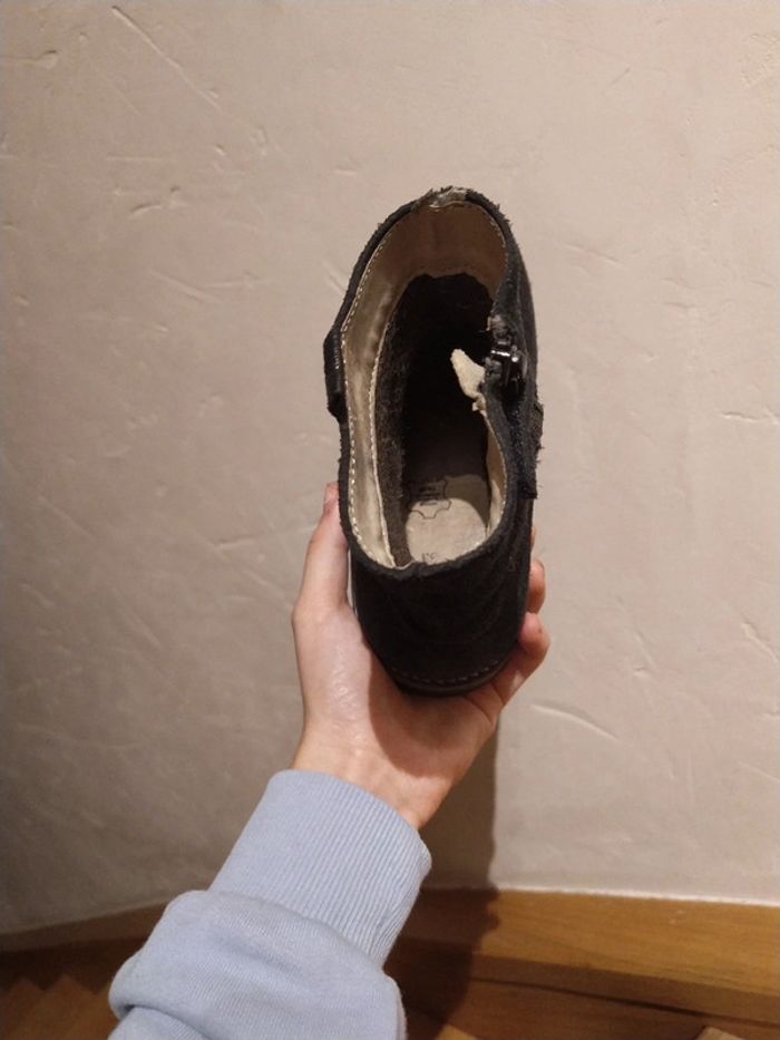 Bottines noires cuir fille 33 La Halle - photo numéro 10