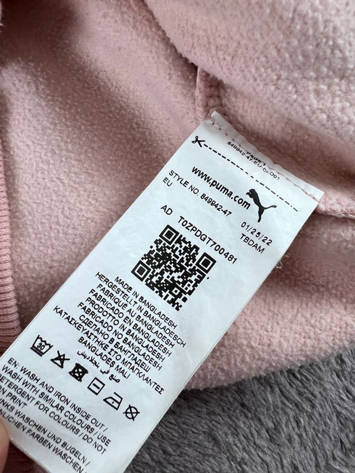 Sweat à Capuche Puma Beige Taille S - photo numéro 16