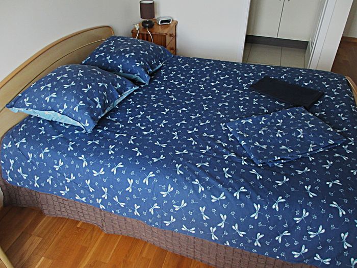 Parure de lit motifs végétal et libellule Françoise Saget - Housse de couette 200 x 200