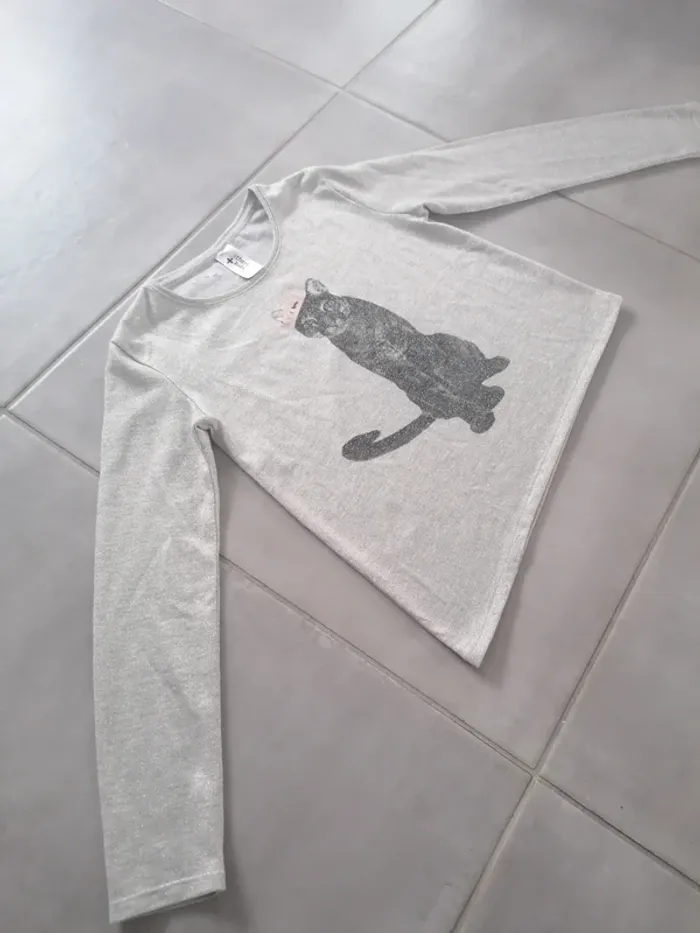 Pull Asymétrique brillant fille taille 146-152cm C&A - photo numéro 3