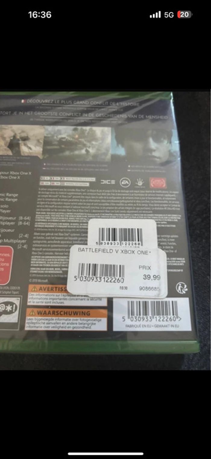 Battlefield V neuf sous blister – Xbox One - photo numéro 2