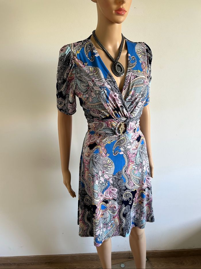 Robe imprimée à manches courtes Morgan taille 40 comme neuve - photo numéro 2